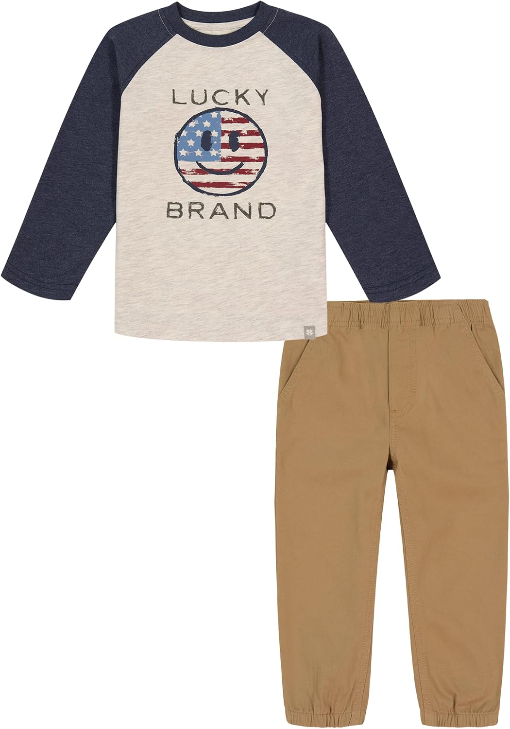 Lucky Brand Baby Boys' 2 Piece Knit Woven Set