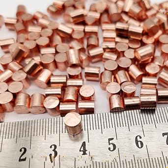 100g Copper Pellets 6mm, 99.99% High Purity Metal Cu, for Elemental Sample Collection, Classroom Demonstrations, Scientific Research and Laboratory Experimental Projects