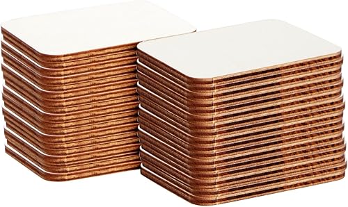 Miniatura 9 de Bright Creations Paquete de 36 rectángulos de madera sin terminar para manualidades, recortes de madera de 2.5 x 3.5 con esquinas redondeadas para