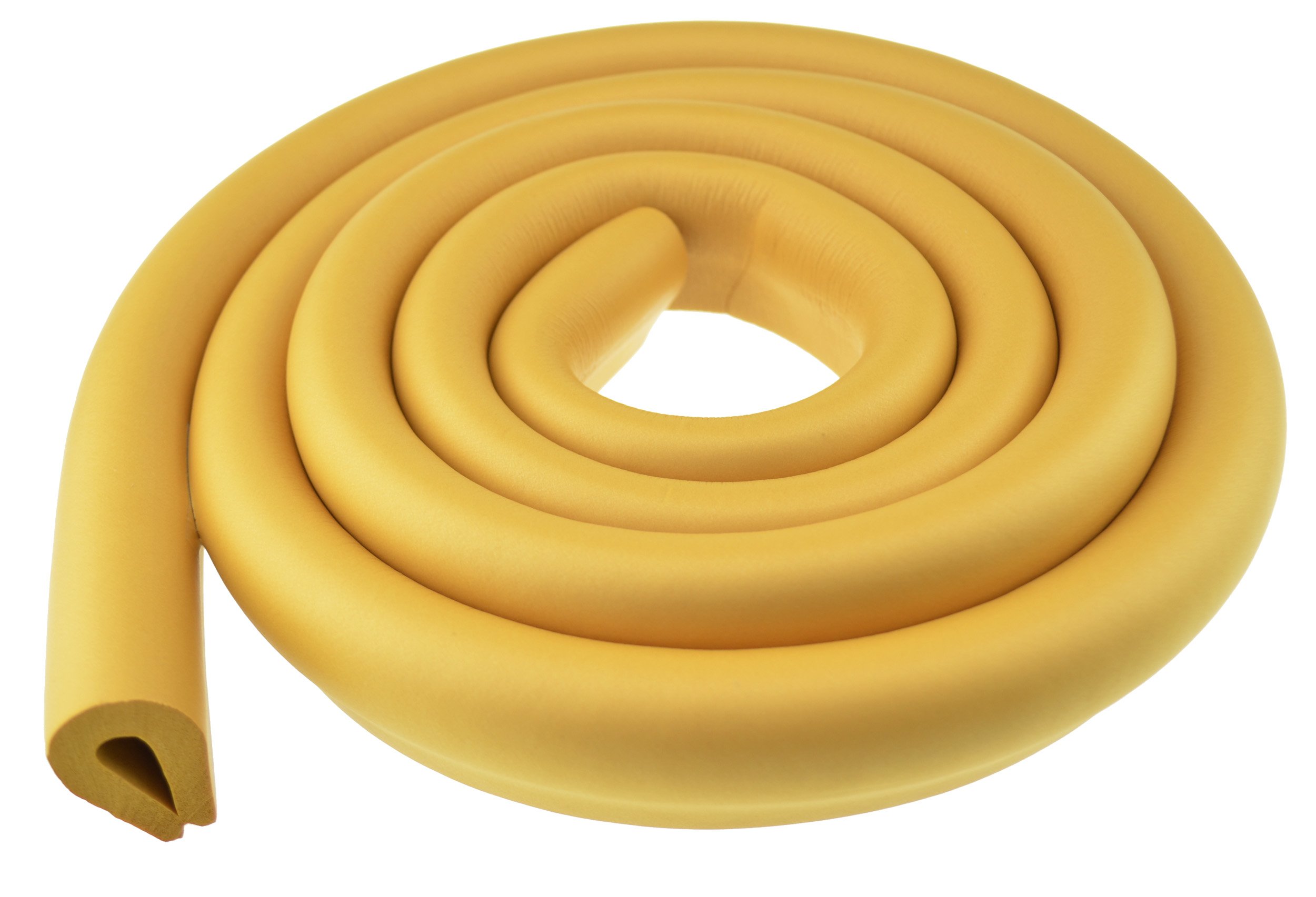 FiveSeasonStuff All Season Premium Foam Cushion Table Edge and Corner Guards / Edge Protectors / Edge Cushion / Edge Guards / Baby Proofing Child Proofing (U-Profile Double Sided Edge Protector Ginger 1pc 2Metre (T:5-8mm) [for edges between 0.5-2cm])