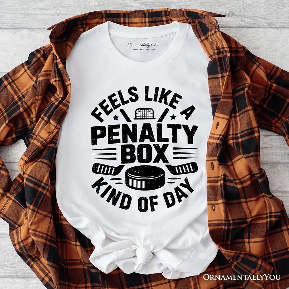 Hockey Penalty Box T-Shirt, Funny Game Day Sports Tee White