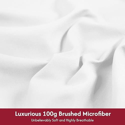 Miniatura 2 de LONAVA - Juego de sábanas de lujo de 4 piezas - Sábanas de microfibra antiarrugas, transpirables y elásticas, bolsillo profundo de 16 pulgadas,