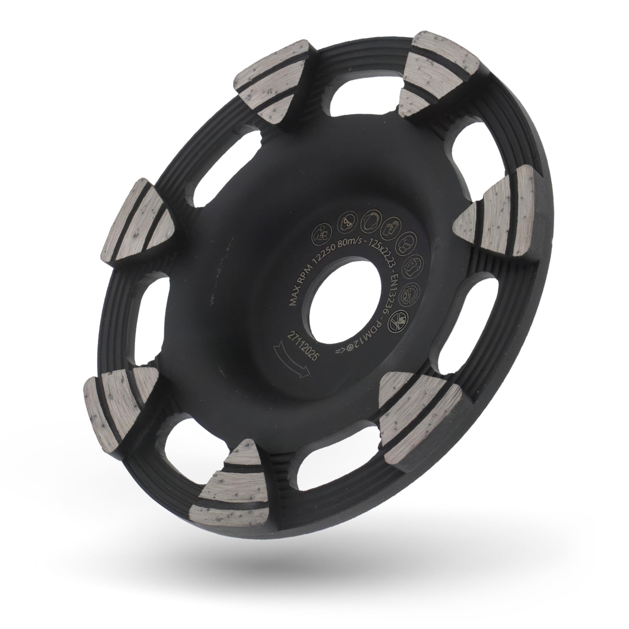 PRODIAMANT Disco de lijado de diamante PX SuperProfi 125 mm – K16/20 extra grueso – Encuadernación media – Disco industrial para hormigón, pavimento y decapado – para lijadoras a partir de 1000 W