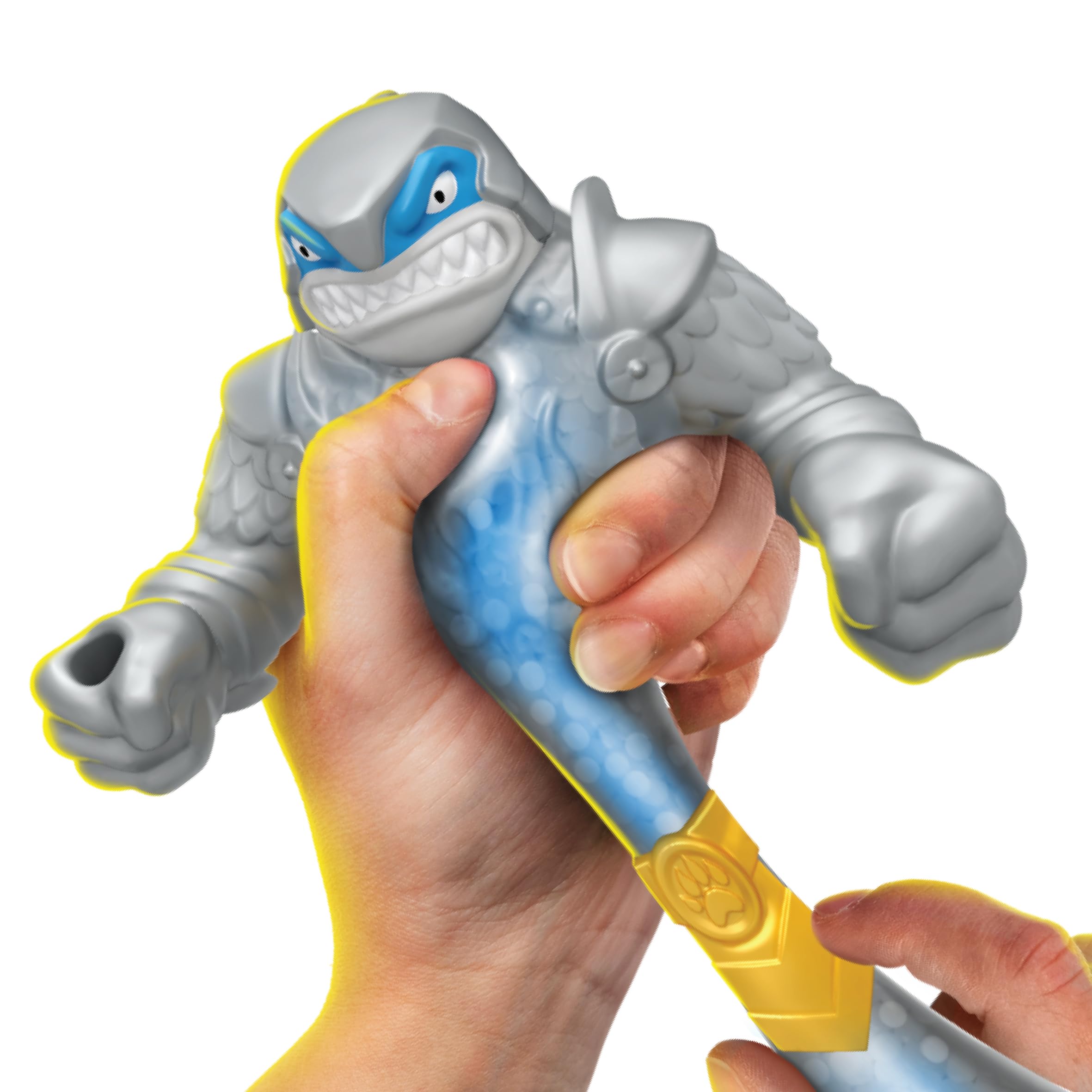 Heroes of Goo Jit Zu Bandai Figura de Acción Stretch Strikers - Blazagon con Movimiento de Golpe, súper elástico, Ideal para niños ¡Estruja, estira y Combate! Multicolor CO42780