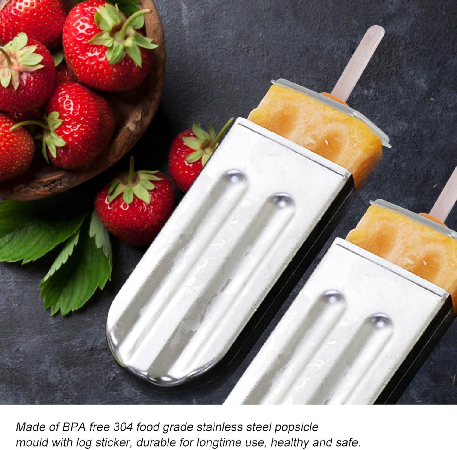 Featuresbr> It Can Make 10 Pcs Ice popsbr,Popsicle maker, pack of 100, popsicle mold with lid, ice pop mold, ice maker, 10-piece, ice cream mold, ice mold, ice stick, for home use, DIY, handmade (01)