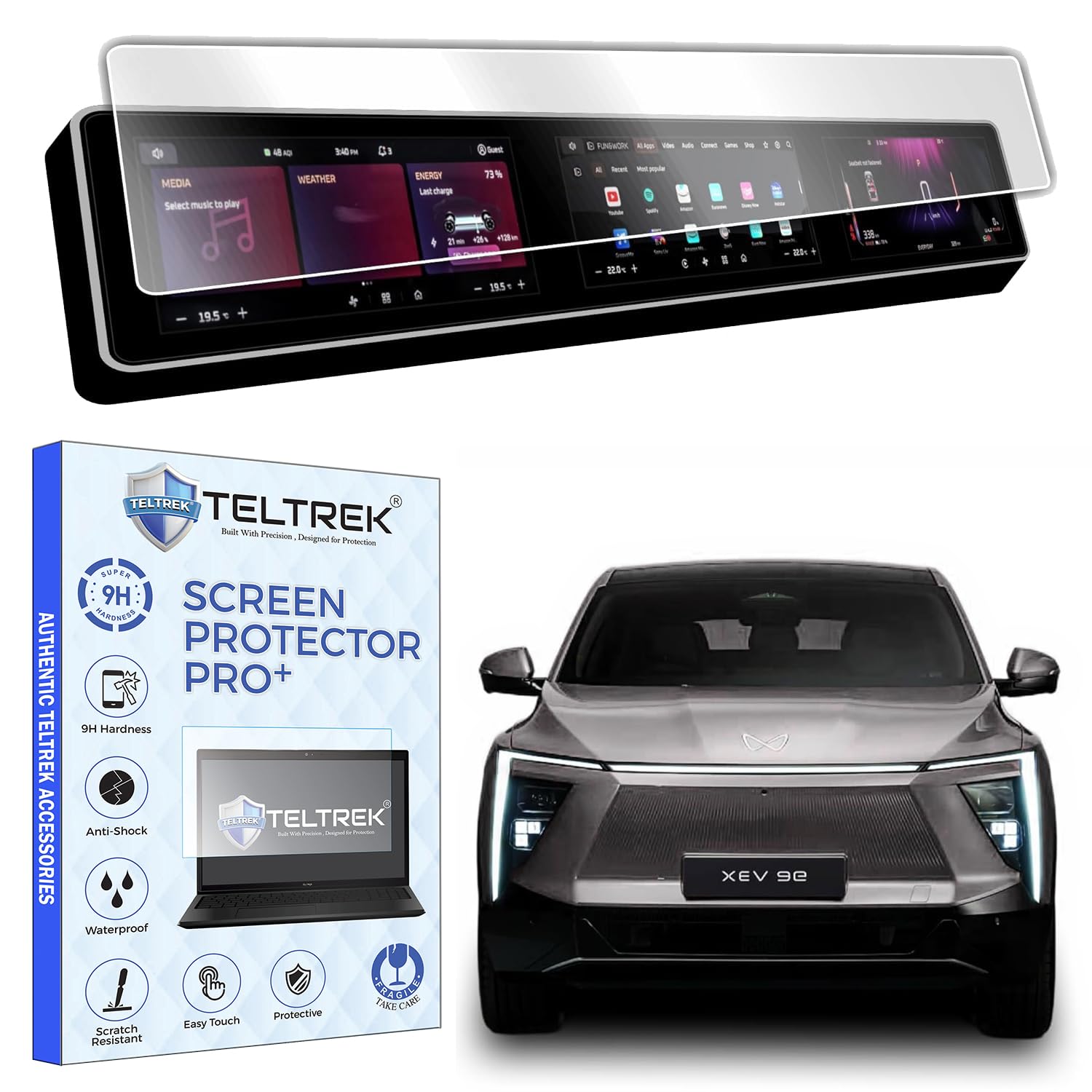 Screen Guard Compatible With MAHINDRA XEV 9E & XEV 9S 2025-2026 Electric SUV | 12.3 Inch Full TouchScreen, 9 E Pack One, Pack Two, Pack Three & 3 Select Models-image-49