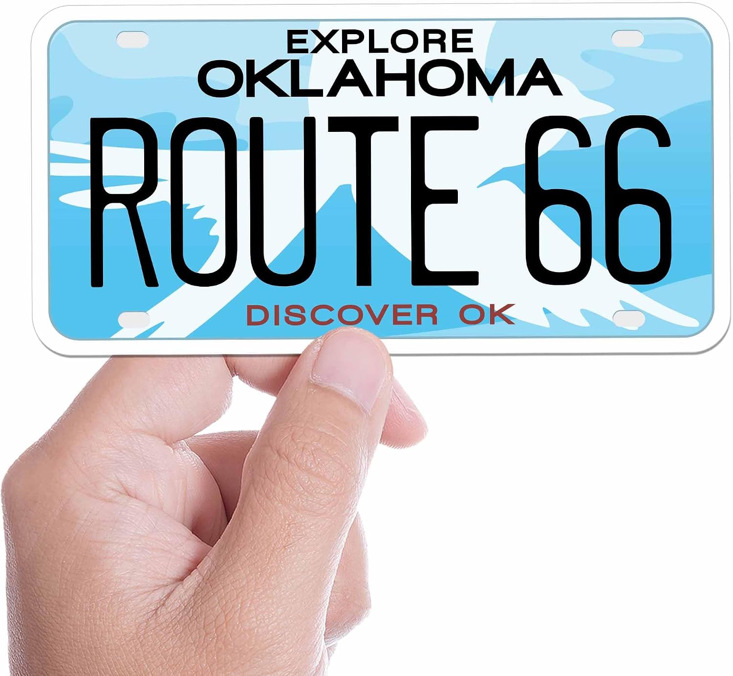 Set of 8 Route 66 State License Plate Bumper Stickers - Highway Sign Decals for Hydroflask Water Bottle, 100th Anniversary RTE 66 Retro Road Trip Southwest Decal (Set of All 8 States)
