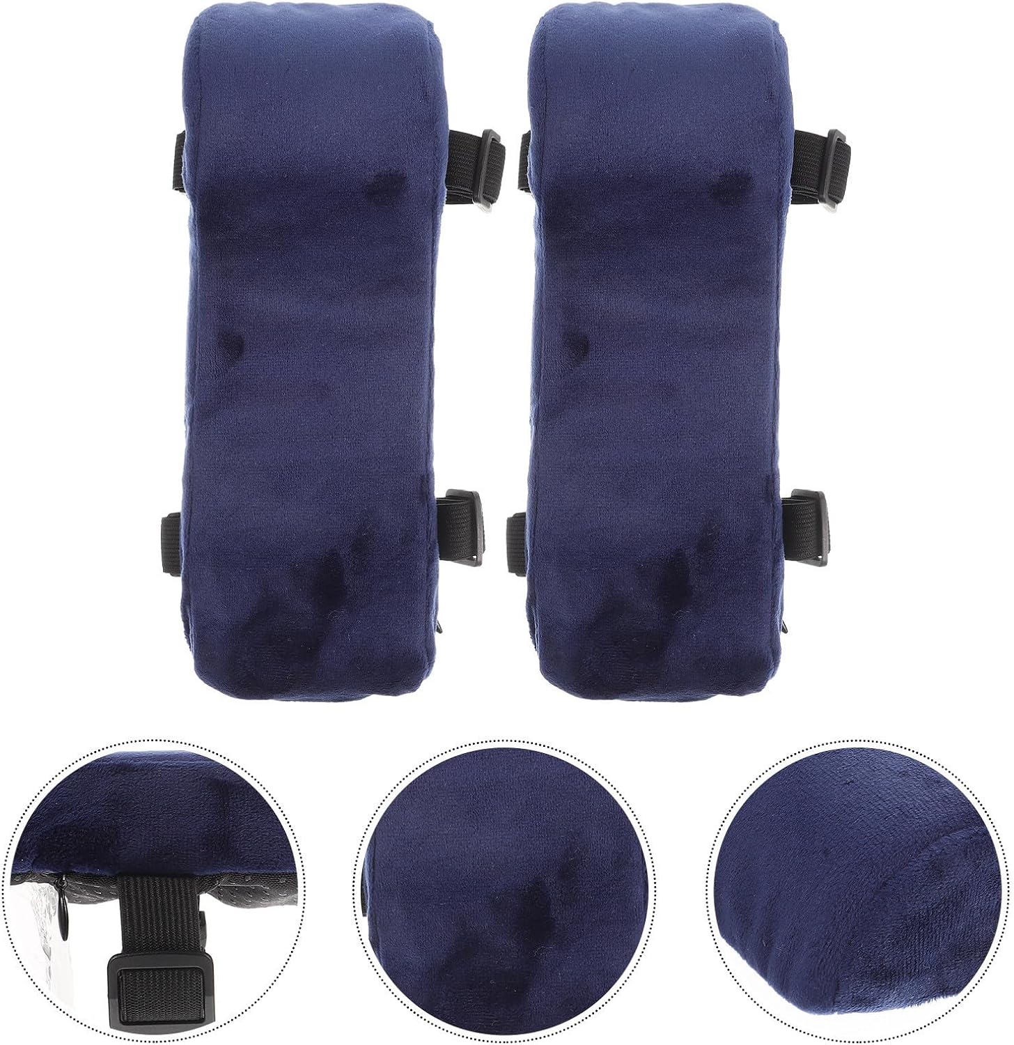 DOITOOL 2pcs Memory Foam Armrest Cover Pads for Office Chairs, Blue