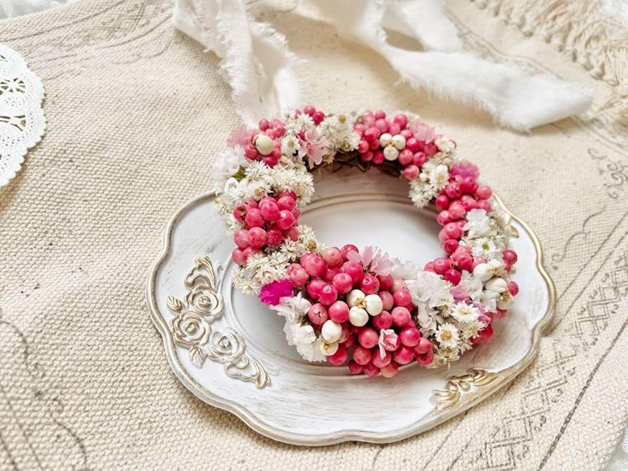 Amazon.co.jp: ペッパーベリーのミニリースホワイトリボン : ホビー