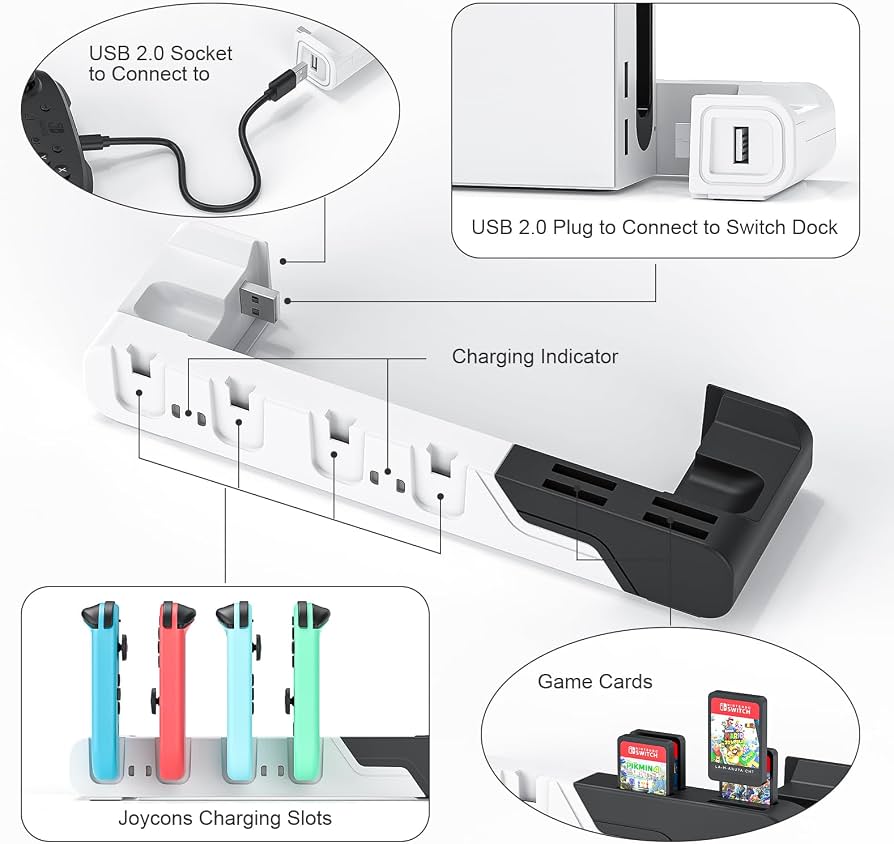 Amazon.co.jp: MLIFEMFUL スイッチコントローラー 充電ドック Nintendo