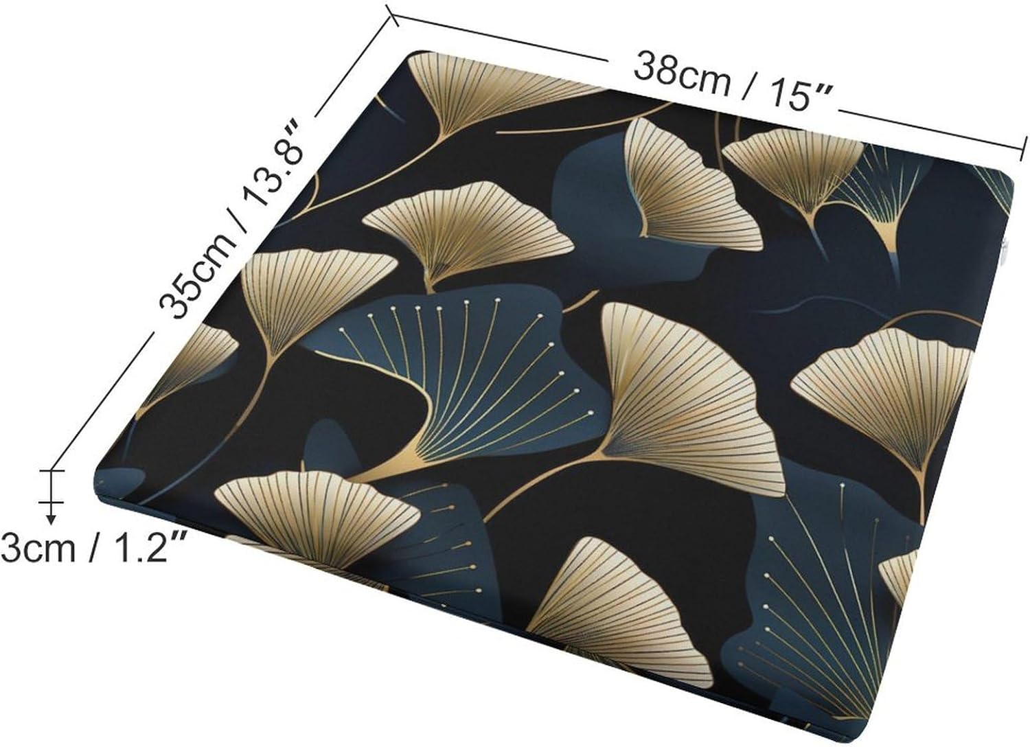 Ginkgo Leaves Floor Pillow Meditation Yoga Cushion Square Chair Cushion Pillows Seating for Adults