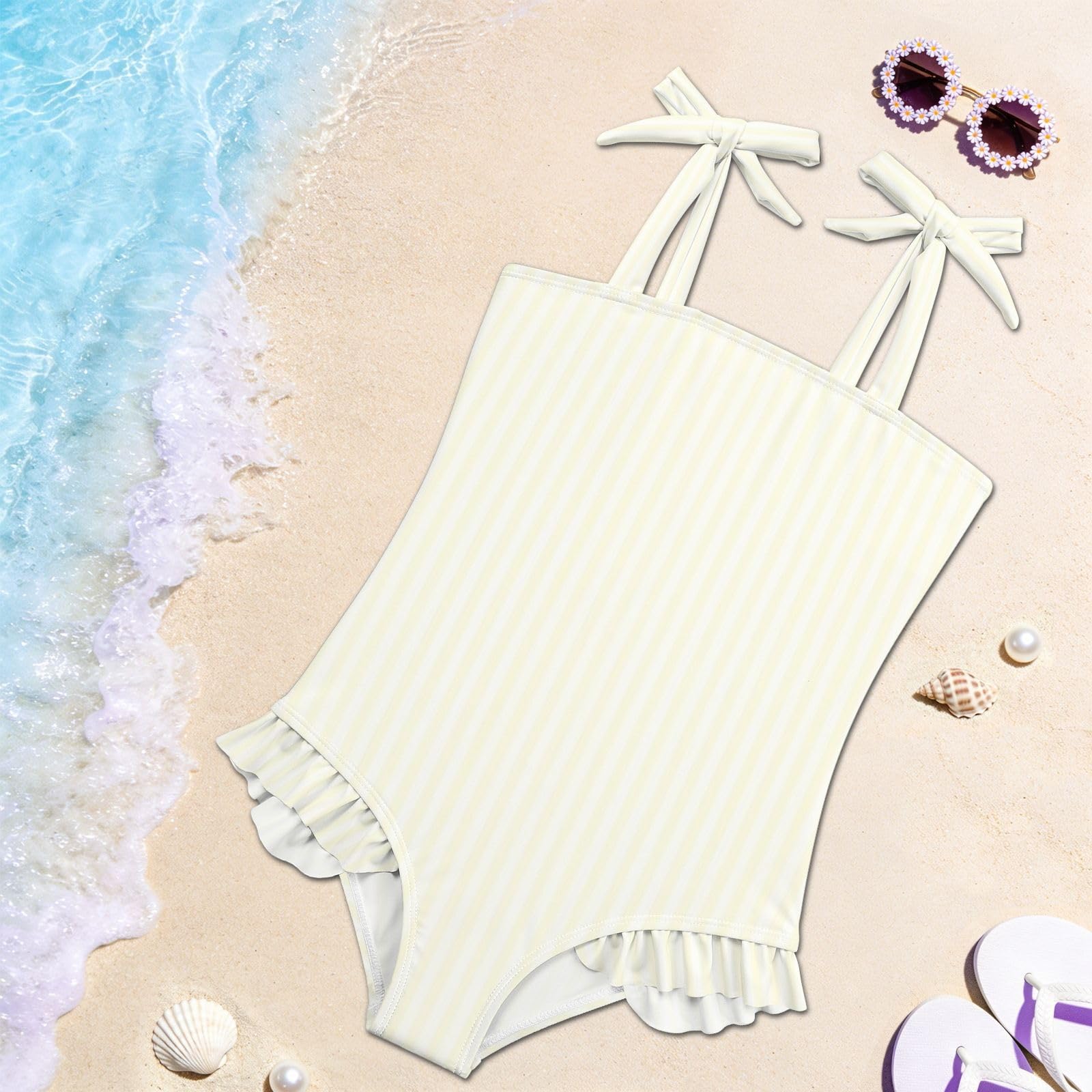 FRODOTGV Costume da bagno intero da ragazza, ad asciugatura rapida, con protezione anti-rash guard, da spiaggia, per bambine
