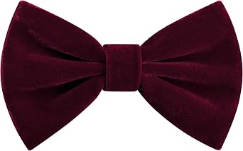 Branduce Velvet Bow Ties for Men Adjustable Pre-tie Bowtie Tuxedo Bowties for Wedding