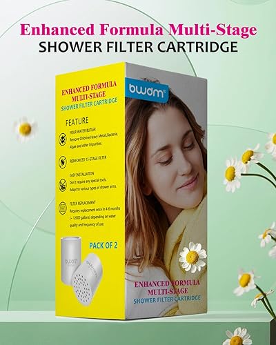 Miniatura 6 de Cartucho de Filtro de Ducha Multietapa de Fórmula Mejorada, Cartucho de filtro de repuesto universal de alto rendimiento, Elimina Cloro, Metales