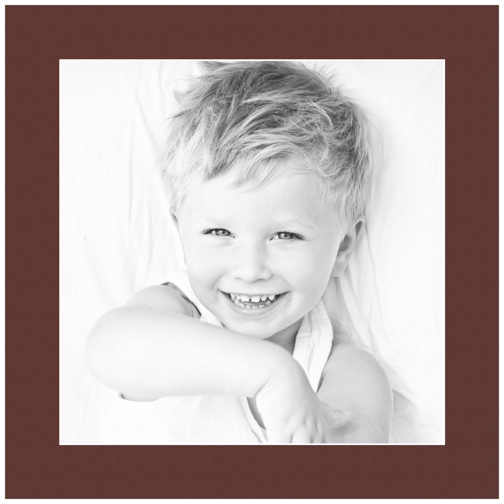 12x12 Maroon/Maroon Custom Mat for Picture Frame with 8x8 Opening Size (Mat Only, Frame NOT Included) - 6 Pack