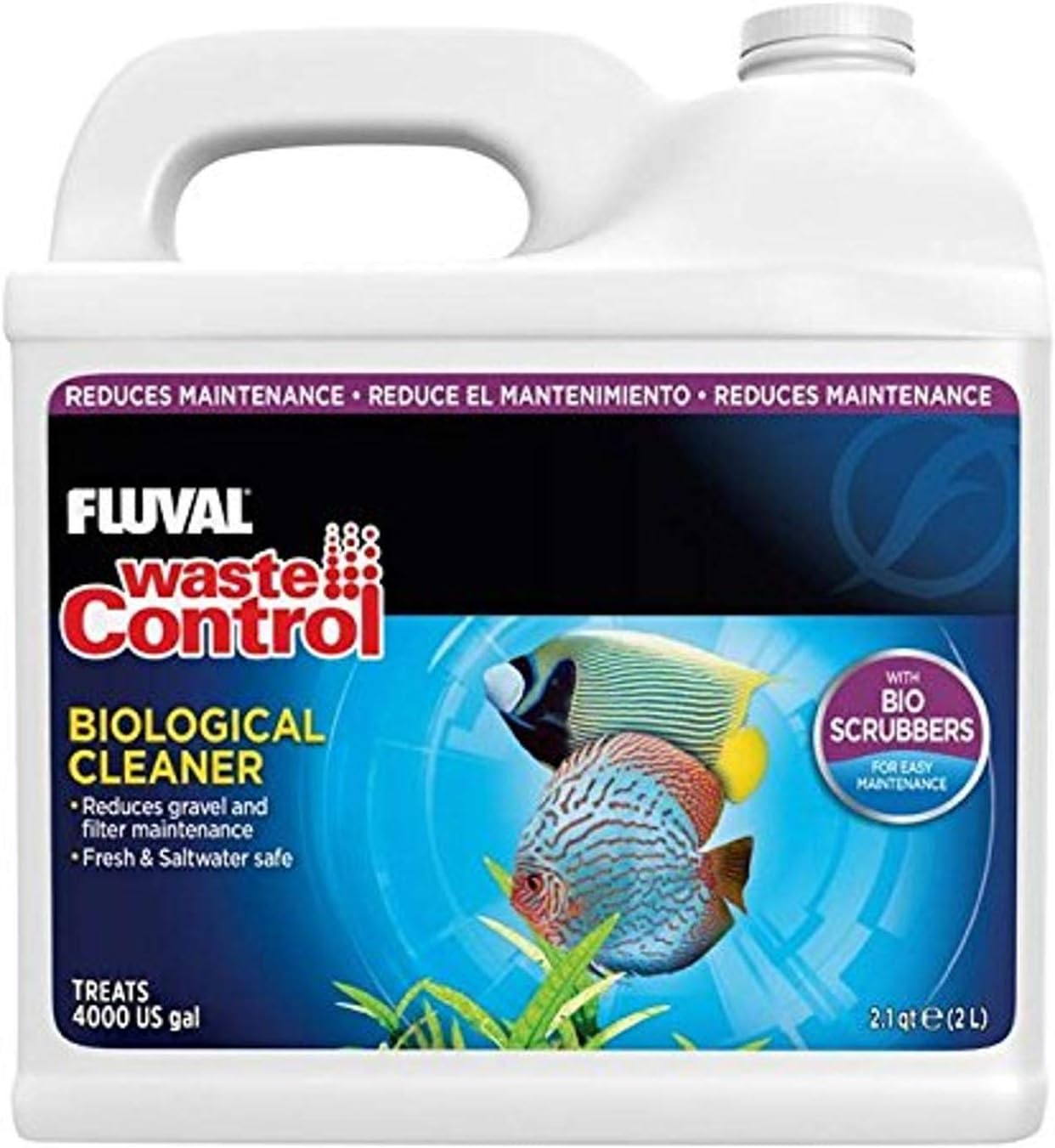 Fluval Waste Control Biological Cleaner, Aquarium Water Treatment, 0.5 Gal., A8357