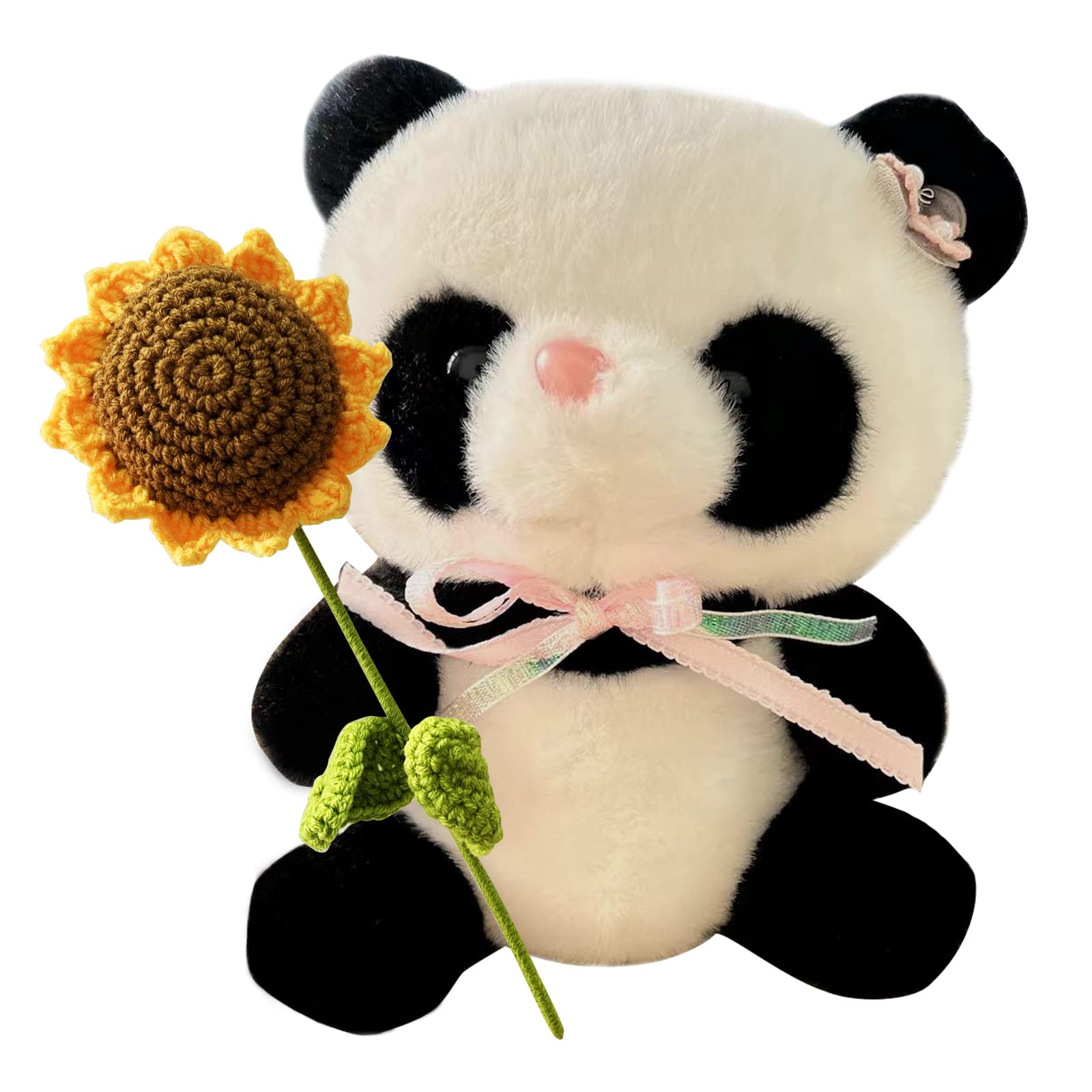 Amazon｜Laluna パンダぬいぐるみ ニットひまわり 造花 ギフトセット