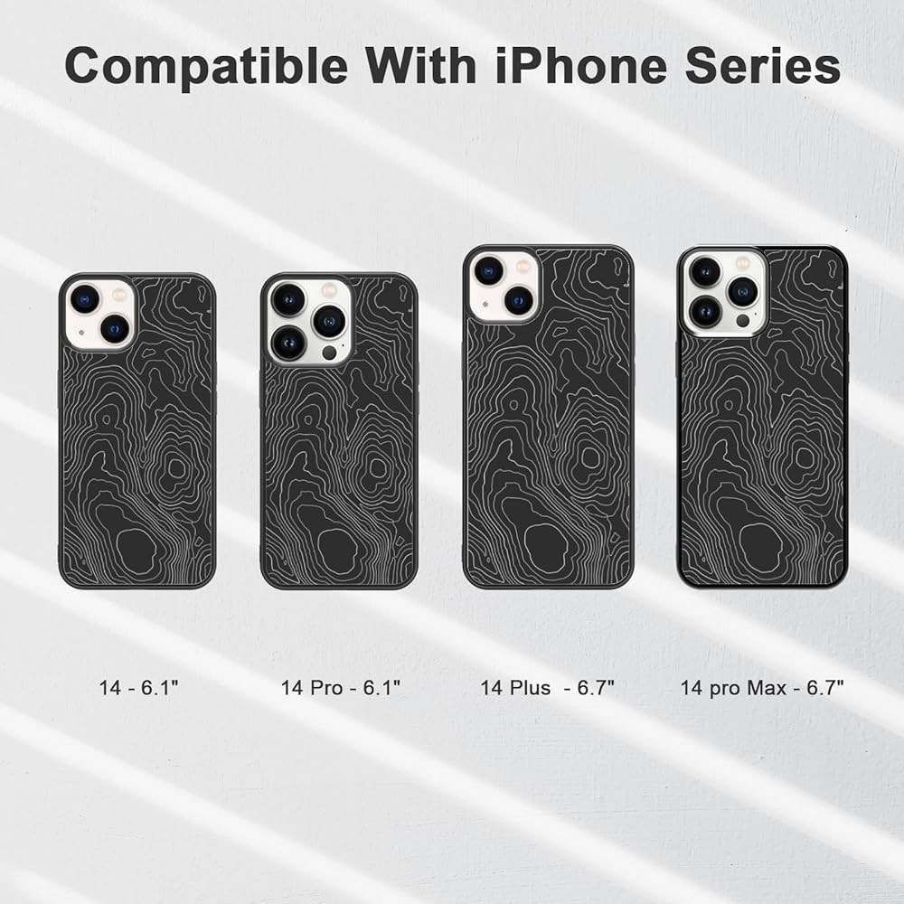 Amazon.com: Aesthetic Topographic Map Phone Case Compatible with