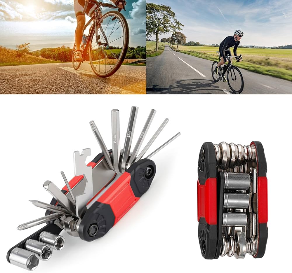 Kit de Réparation de Pneu de Vélo 16 en 1 OMABETA - Outil de Réparation