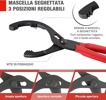 Pinza Per Filtro Olio Auto, Tipo Chiave A Morsetto, Per Rimuovere Il Filtro Olio Da 12 Pollici~p133137943