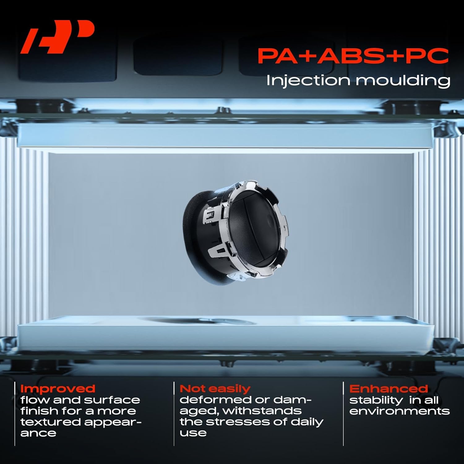 A-Premium 2PCS Dashboard Air Vent Compatible with Ford F-250 F-350 F-450 F-550 Super Duty 2008 2009 2010, Black and Chrome