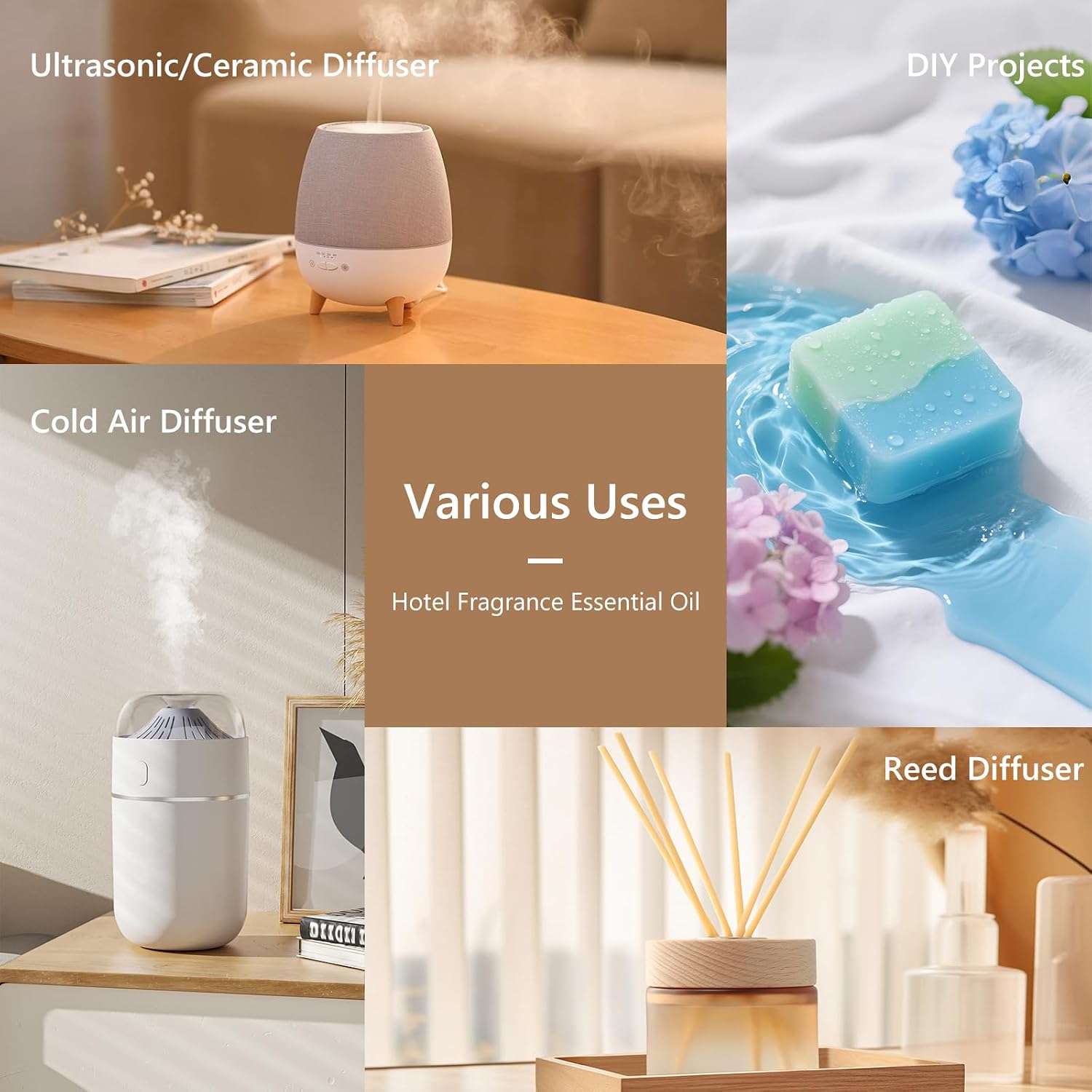 Hotel Diffuser Oil Cabana - The Iconic 5-Star Hotel Coastal Blend - Lemon Bergamot Sea Breeze - 120 mL Premium Fragrance Oil for Ultrasonic and Waterless Diffusers and Crafting