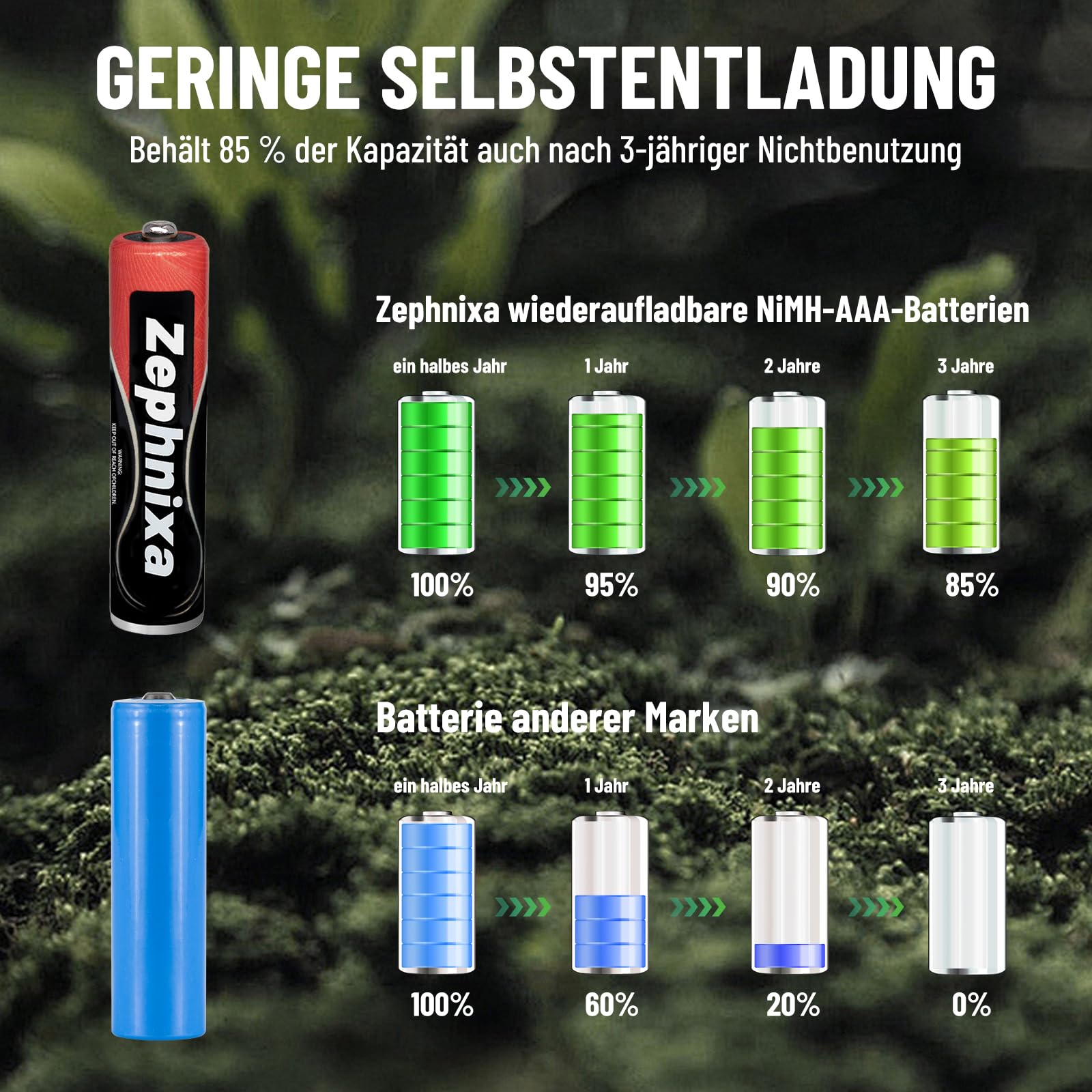 1.2V 750mAh NI-MH AAA Akku für Gigaset Panosonic Schnurlos DECT Telefon,Wiederaufladbare AAA Batterien für Gigaset Mobilteile,geringe Selbstentladung vorgeladen -4 Stück