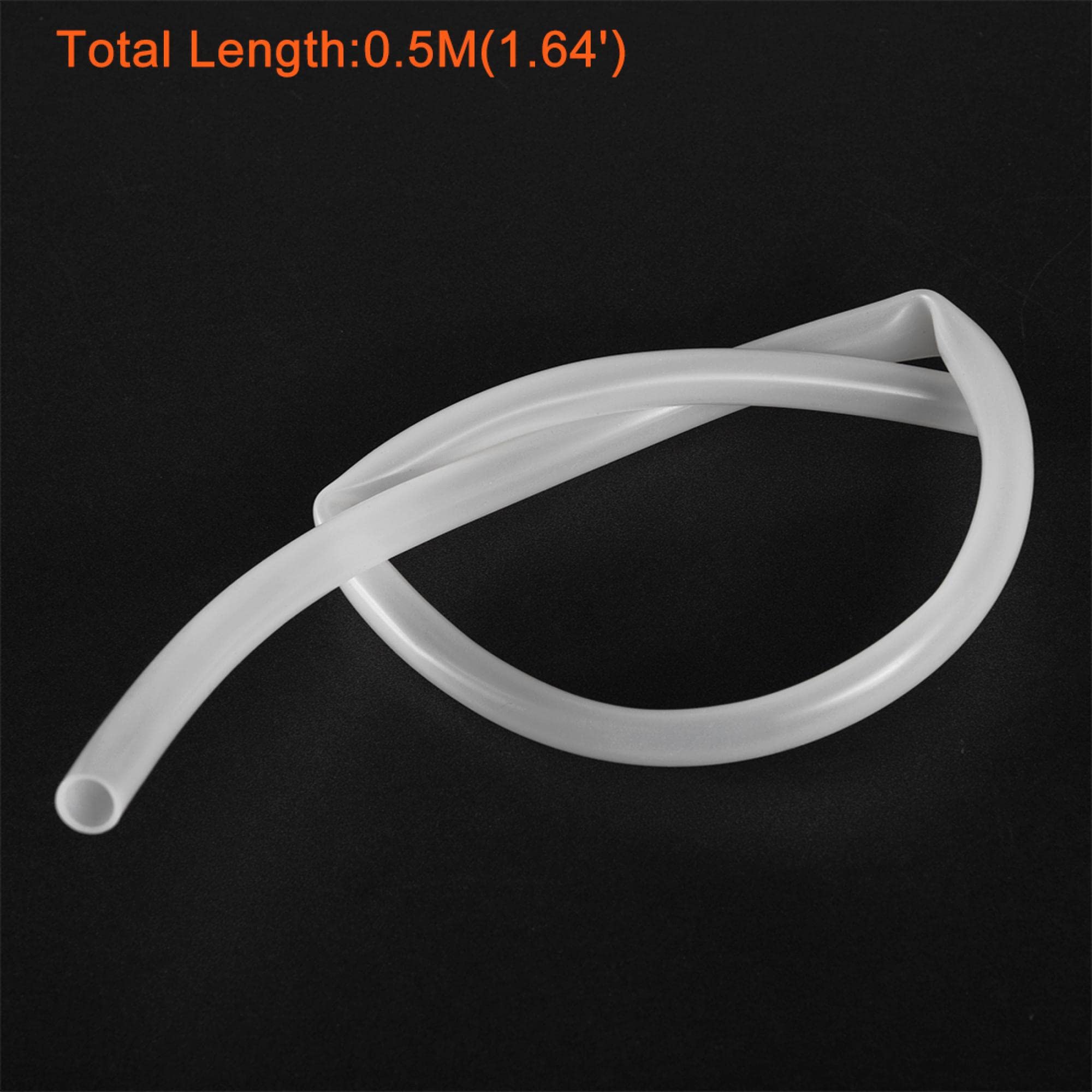 Sourcing Map Silicone Tuyau 1/2"(12mm) ID X 5/8"(16mm) OD 6.6pied(2m) Silicone Caoutchouc Tube Air Tuyau Tube Pour Pompe Transfert Transparent