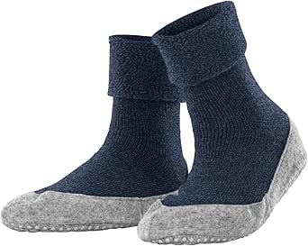 FALKE Dames Slippersok Cosyshoe W HP Merinowol Noppen op de zool 1 Paar, Grijs (Anthracite Melange 3082), 37-38