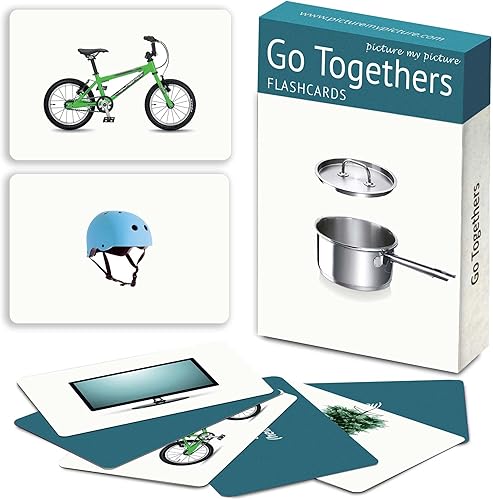Picture My Picture Go Togethers - Juego de tarjetas flash – Herramienta de terapia del habla para vocabulario, comunicación y pensamiento,