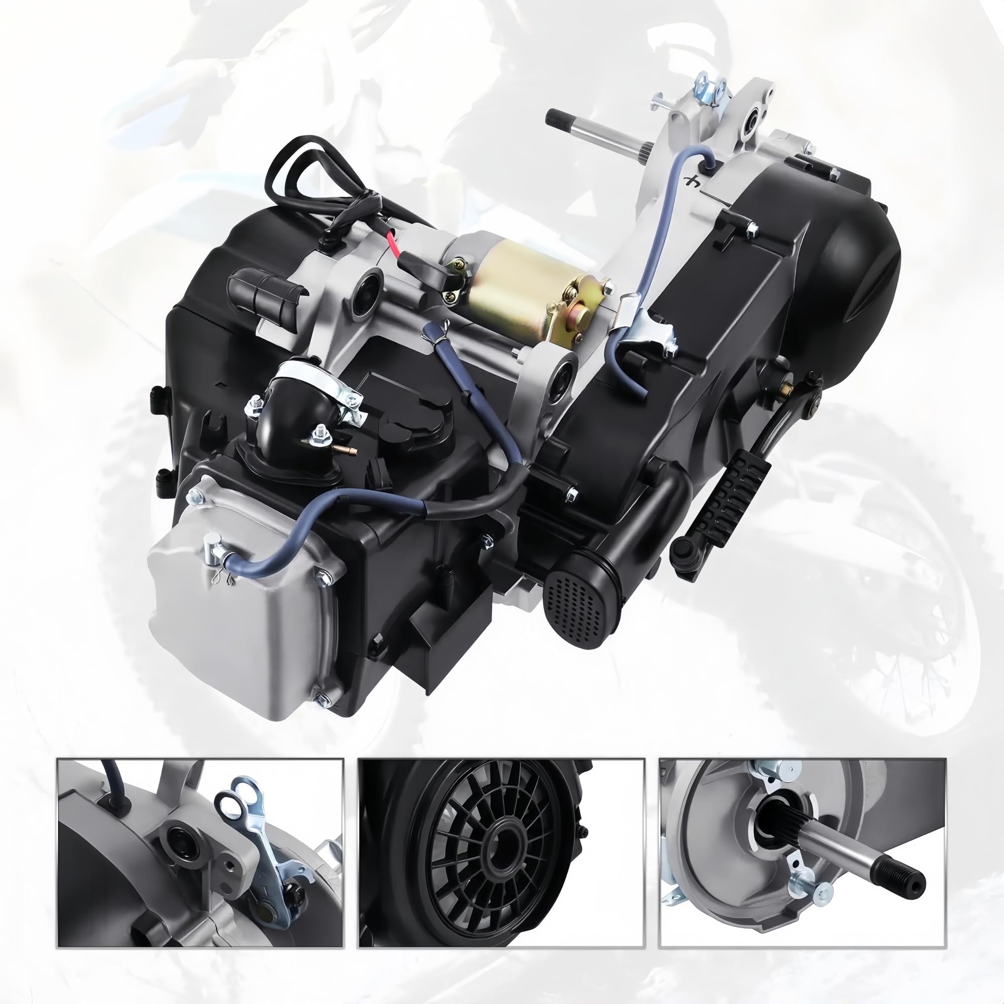 Carburadores automotrices Motor de 4 tiempos 150 para cc con caja corta GY6 para ATV, karts, motocross, refrigerado por aire