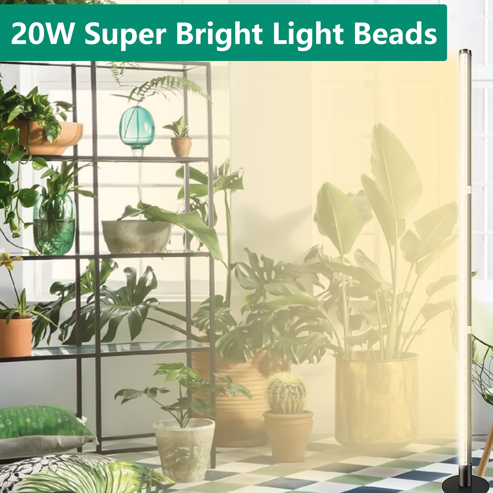 Lampada per Piante, 243 LEDs Full Spectrum lampade LED Coltivazione, Lampada di Crescita con Timer Auto, 10 einstellbare Helligkeitsstufen, 3 Lichtmodi
