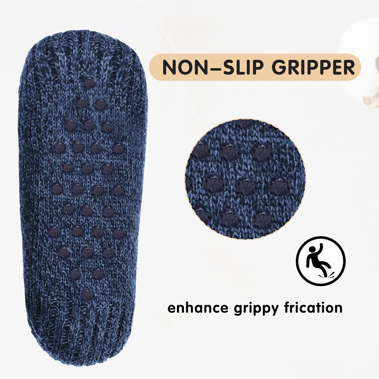 Kids Slipper Socks Non-Slip Fluffy Fleece Lined Warm Indoor Socks for Boys and Girls - Image 3