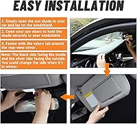 Vista 6 de D-Lumina - Parasol plegable para parabrisas para Dodge Ram 1500 2009-2018, protector de sol frontal que bloquea los rayos UV, accesorios