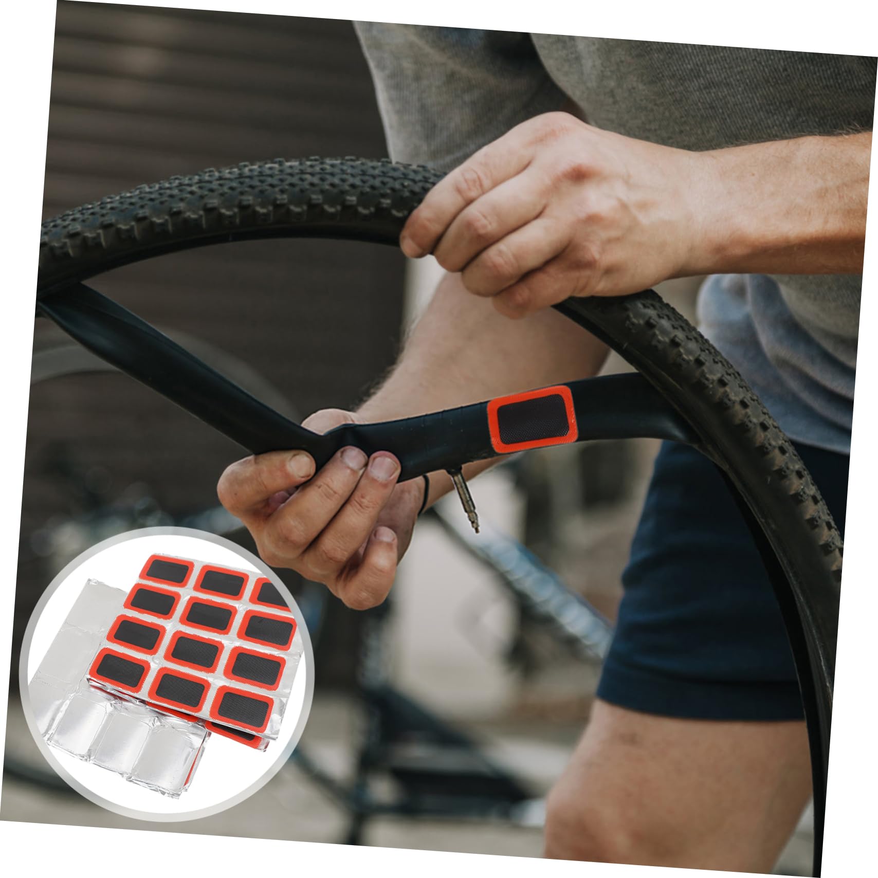 TOBBOMEY 2sheet Tire Repair Patches Inner Tube Puncture Kit for Cycling Lightweight Portable Quick Efficient Repairs