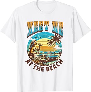 Gráfico Retro de Escena de salón de Playa Camiseta