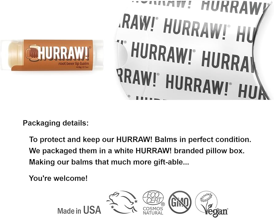 Amazon.com : Hurraw! Root Beer Lip Balm: Organic, Certified Vegan