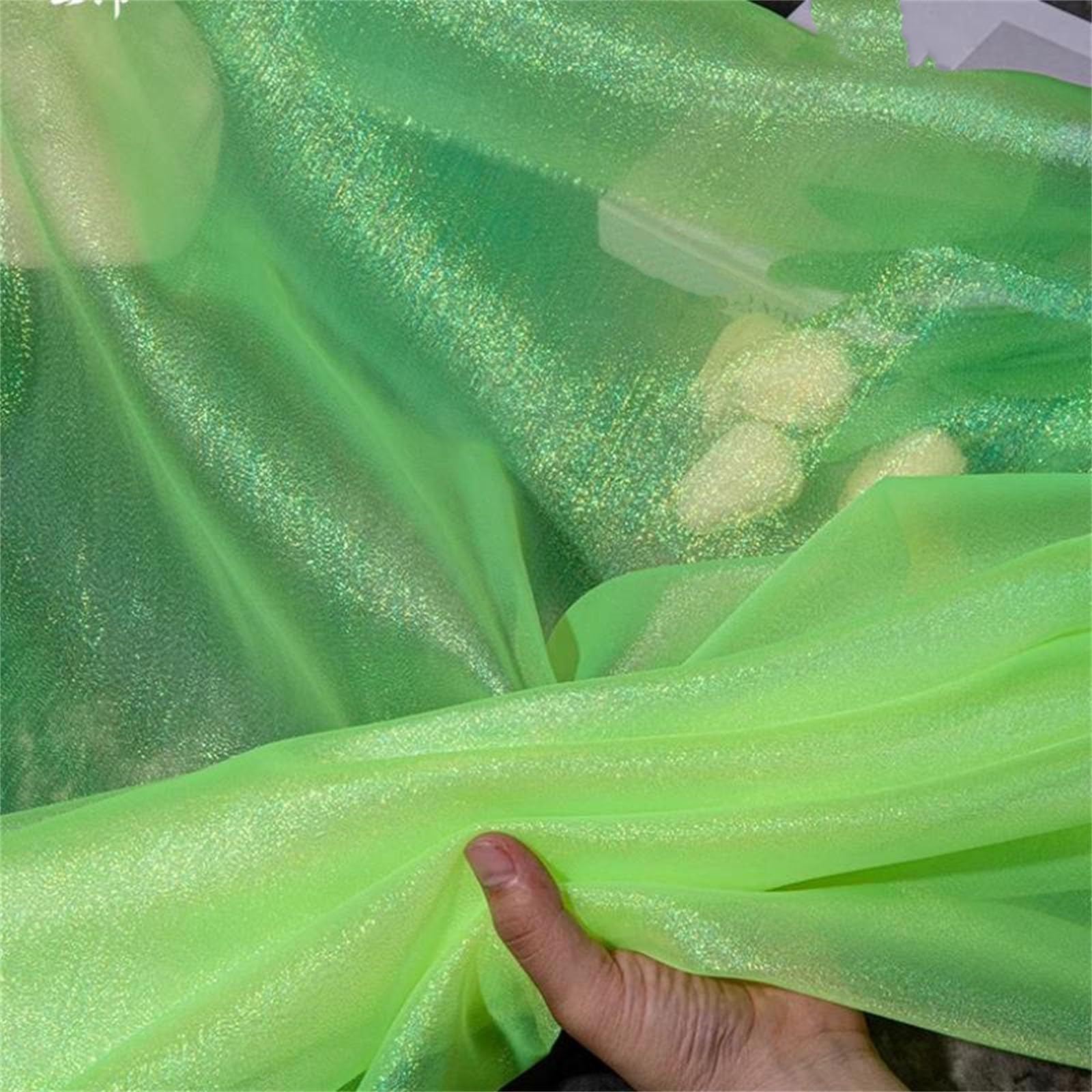 Organza Fabric, Organza Fabric 99% Polyester Multicolor 150cm x 100cm for Dresses Wedding Decor(11)