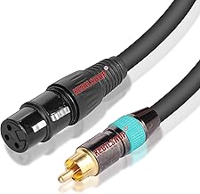 KEBILSHOP PREMIER XLR to RCA Cable, XLR Female to RCA Male Audio Cable xlr female to rca male adapter cord.3 Meter