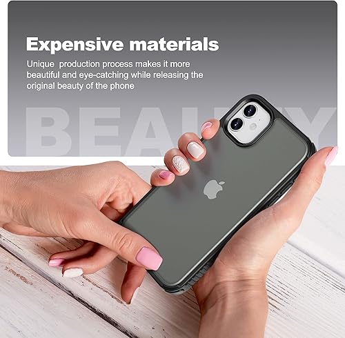 Miniatura 6 de ULAK Funda compatible con iPhone 11 mate con borde negro híbrida a prueba de golpes, funda protectora delgada de TPU antiarañazos para iPhone 11 de