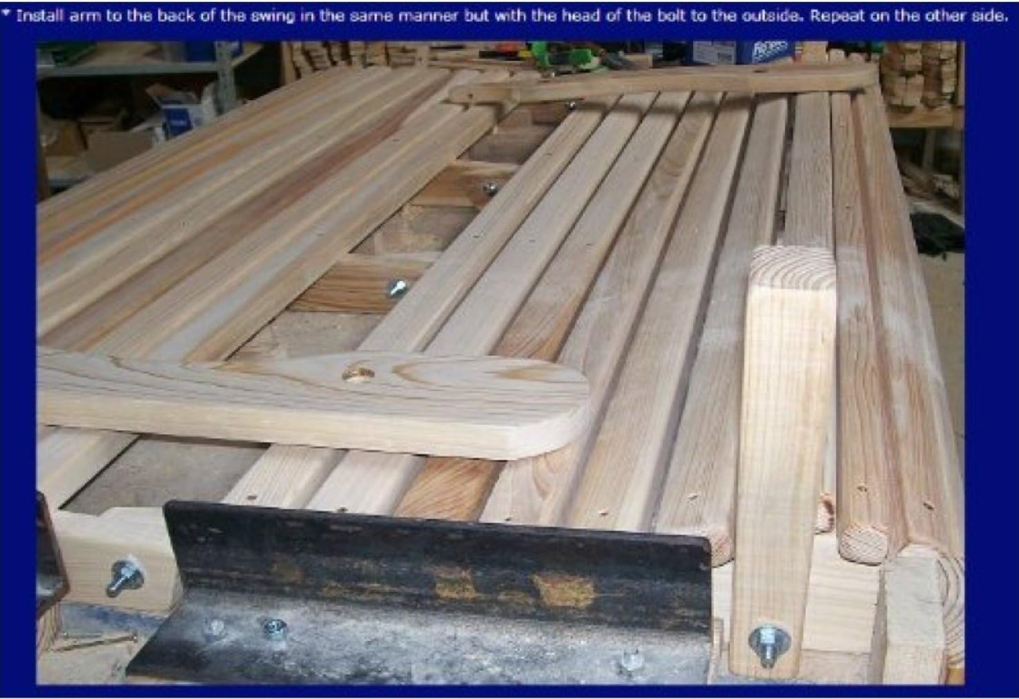 5 Five Feet Ft Made in The USA Cypress Lumber Roll Back Porch Swing with Stainless Steel Hardware Made from Rot-Resistant Cypress Eternal Wood