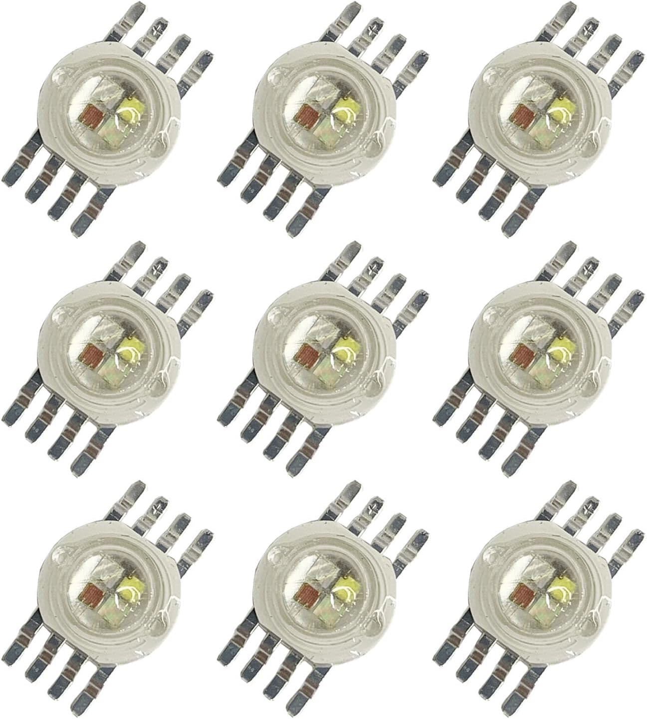 RGB RGBW RGBWY RGBWYV High Power LED Chip 3W 4W 15W 18W Colorful DIY molding LED Stage Lights Source 4pin 6pin 8pin 10pin 12pin (18W 12Pins RGBWYV)