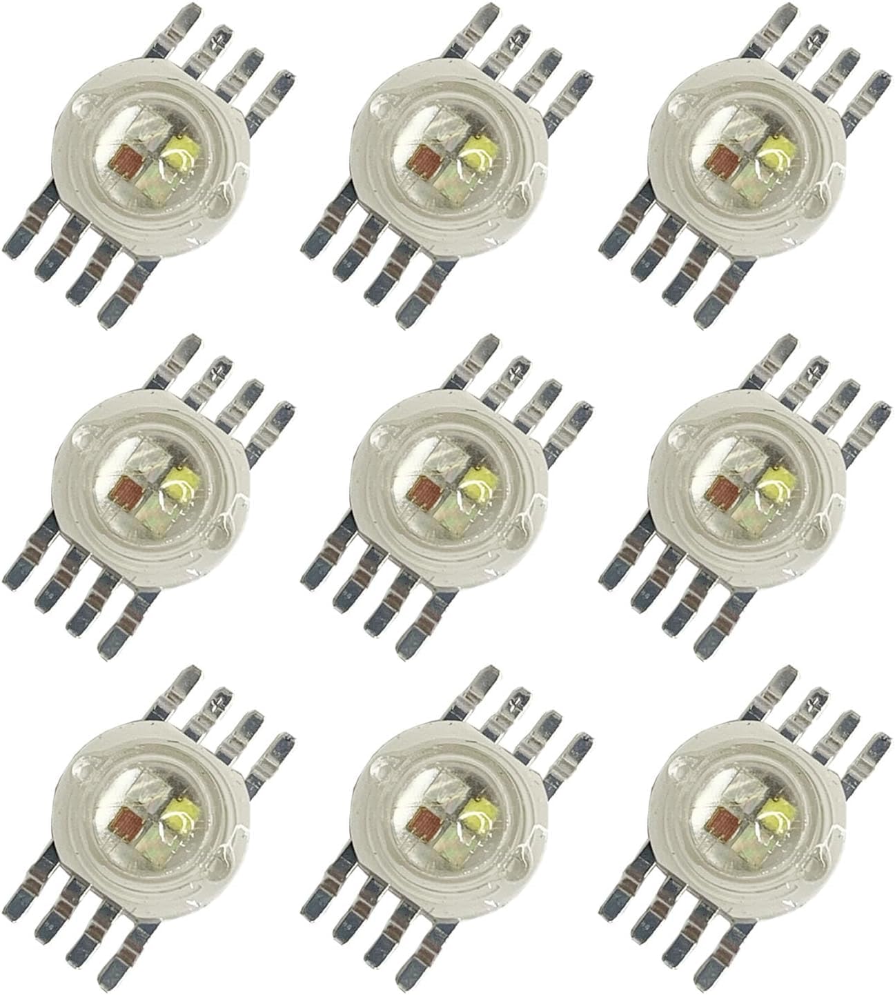 TOPXCDZ RGB RGBW RGBWY RGBWYV High Power LED Chip 3W 4W 15W 18W Colorful DIY molding LED Stage Lights Source 4pin 6pin 8pin 10pin 12pin (4W 8Pins RGBW)
