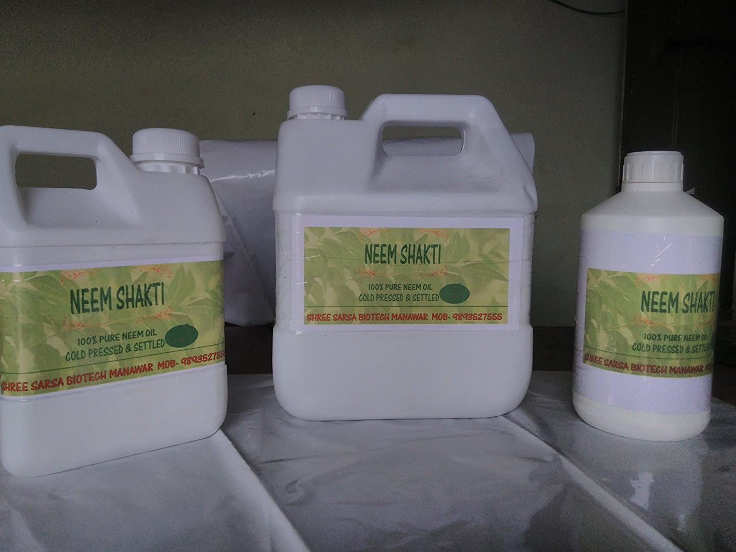 NEEM SHAKTI Shree Sarsa Biotech Cold Pressed Neem Oil (500 ml)