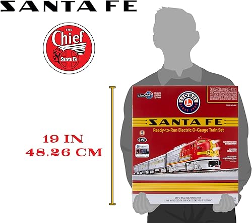 Miniatura 9 de Lionel Santa Fe Super Chief Electric O Gauge 5.0 - Juego de tren Bluetooth con mando a distancia