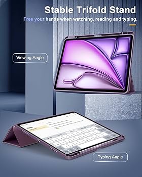 Custodia Per IPad Air 13 Pollici M3/M2 2024-2025 - Cover Con Supporto, Auto Sveglia/Sonno, Retro Traslucido - Foto 7