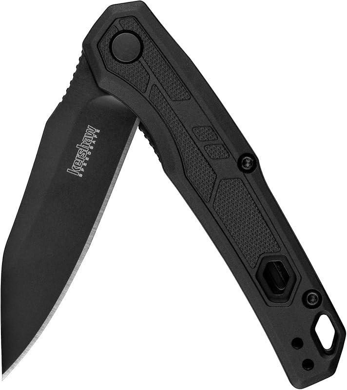 Kershaw Appa Pocket Knife, All-Black, 2.75 Inch Reverse Tanto Blade | EDC with Assisted Opening, Reversible Pocketclip, Everyday Carry for Men and Women