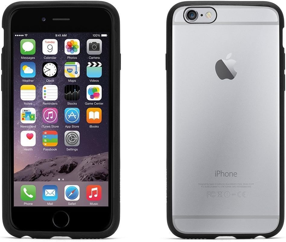 Griffin Reveal Case for iPhone 6/6s - Retail Packaging - Black/Clear