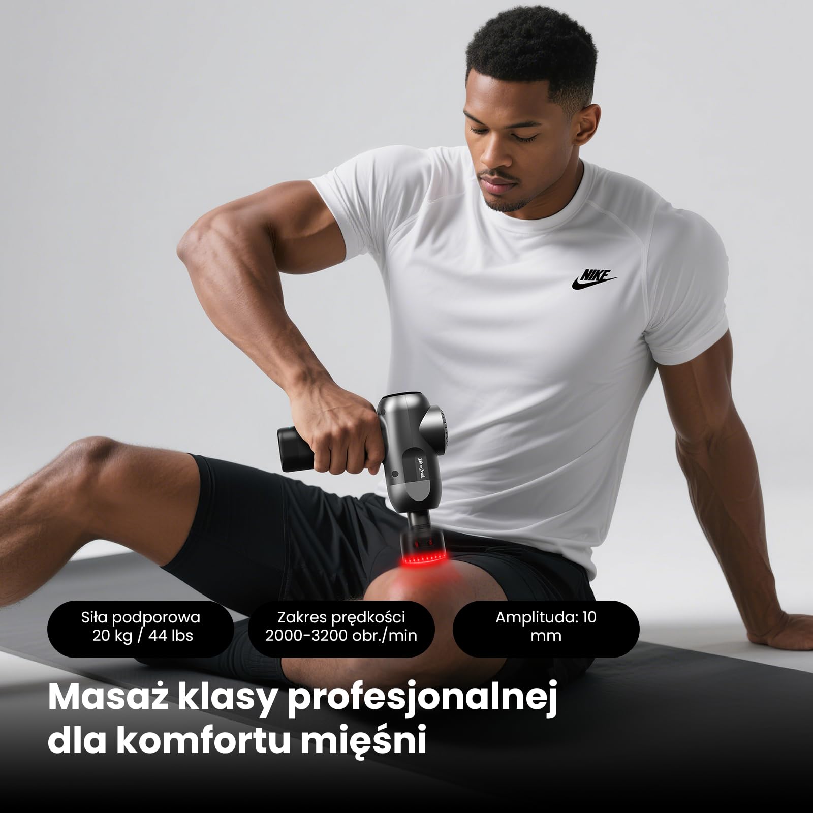 BOB AND BRAD C2 Ultra Pistolet do Masażu z Funkcją Ciepła i Podczerwieni, Pistolet do Masażu Tkanek Głębokich, Przenośny Masażer Mięśni do Domu, Biura i Regeneracji po Treningu