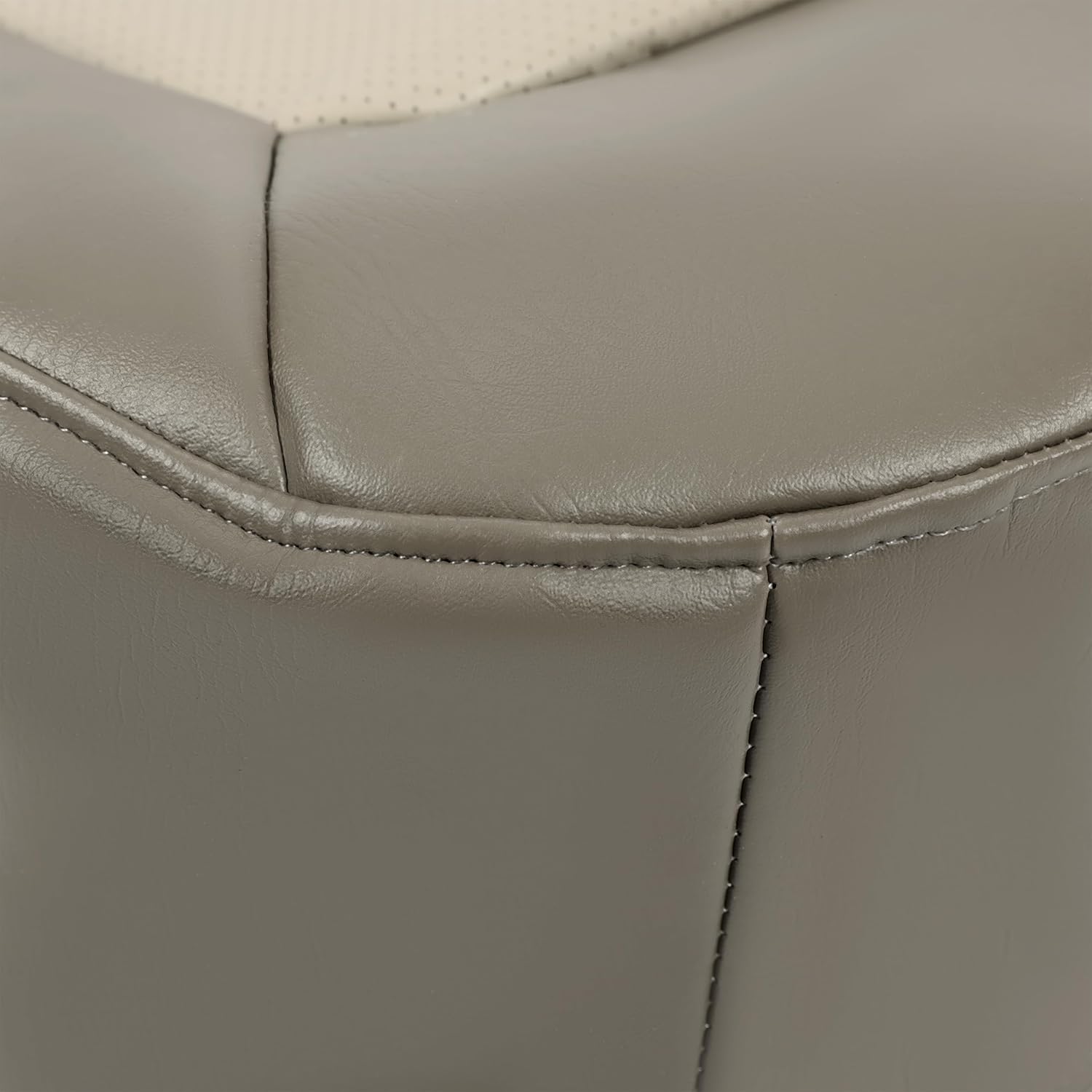 KUAFU Seat Cover Synthetic Leather Compatible with 2003-2006 Ford Expedition Eddie Bauer 4x4, 2WD, 4.6L, 5.4L - Perforated Tan(Passenger Bottom)